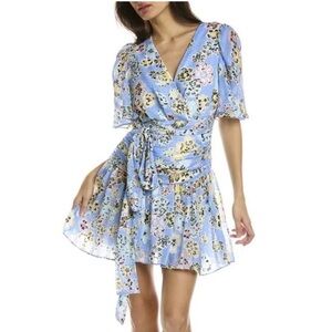 Tanya Taylor Brynn Blue Floral Mini Dress